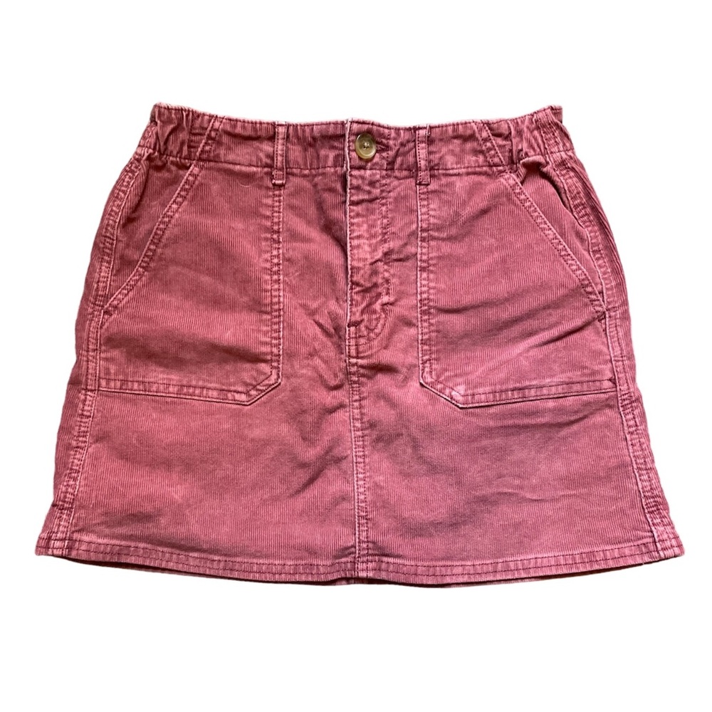 American Eagle Size 4 Coral/Pink Corduroy Skirt